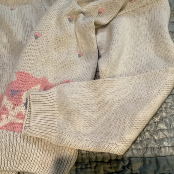 Vintage Midnight Blues cottage core/coastal grandma knitted cardigan - Picture 6 of 6